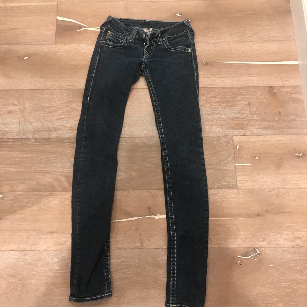 True religion jeans with broken zipper
